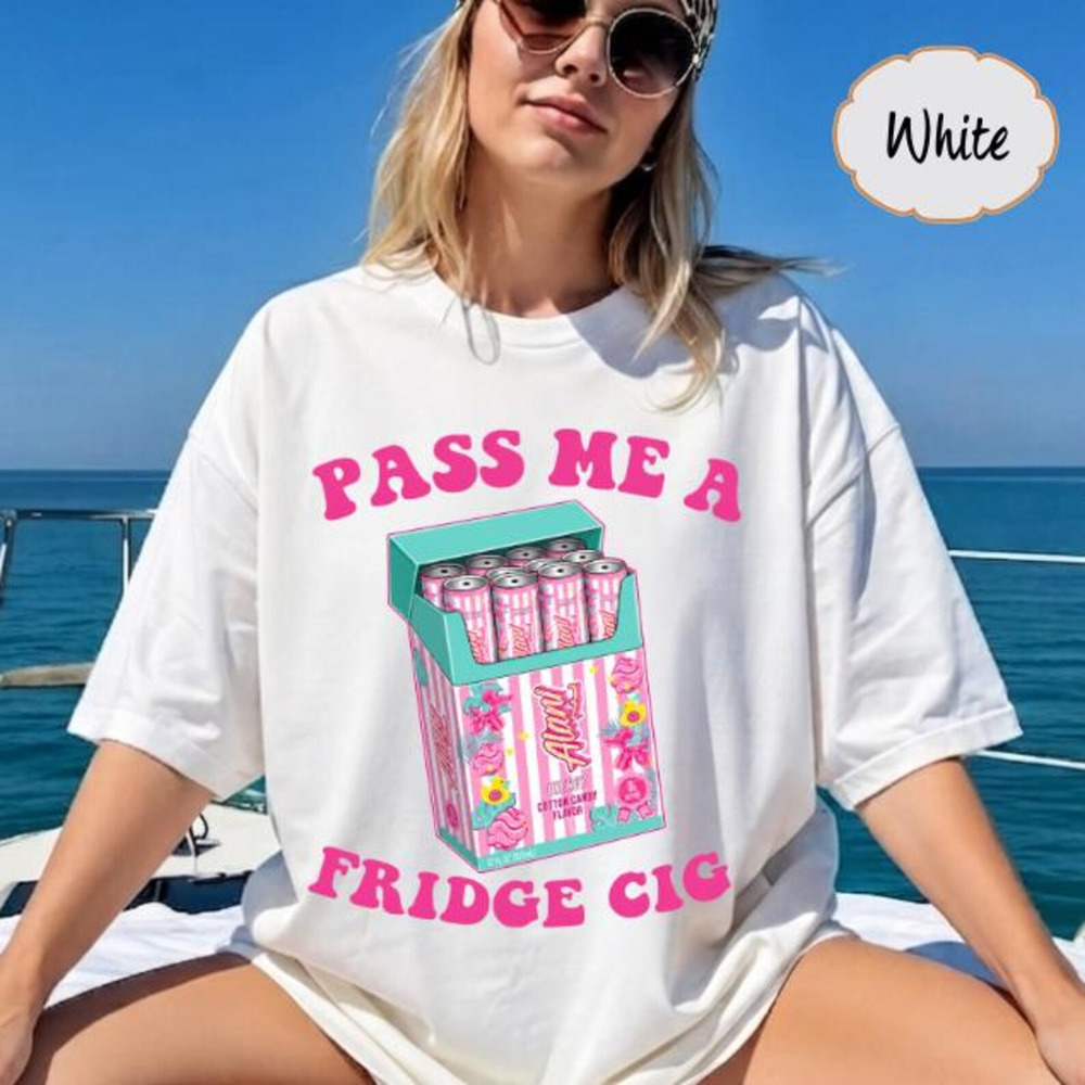 Pass Me A Fridge Cig Graphic T Shirt White